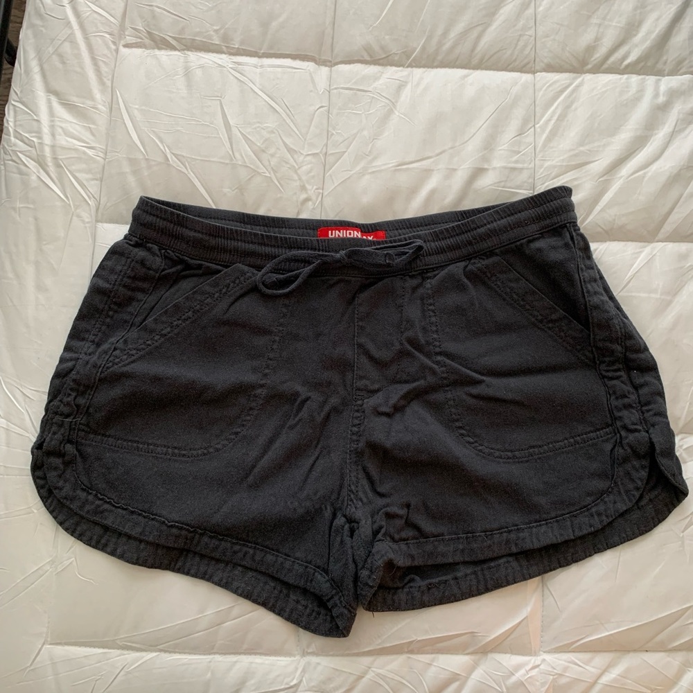 Black cotton shorts